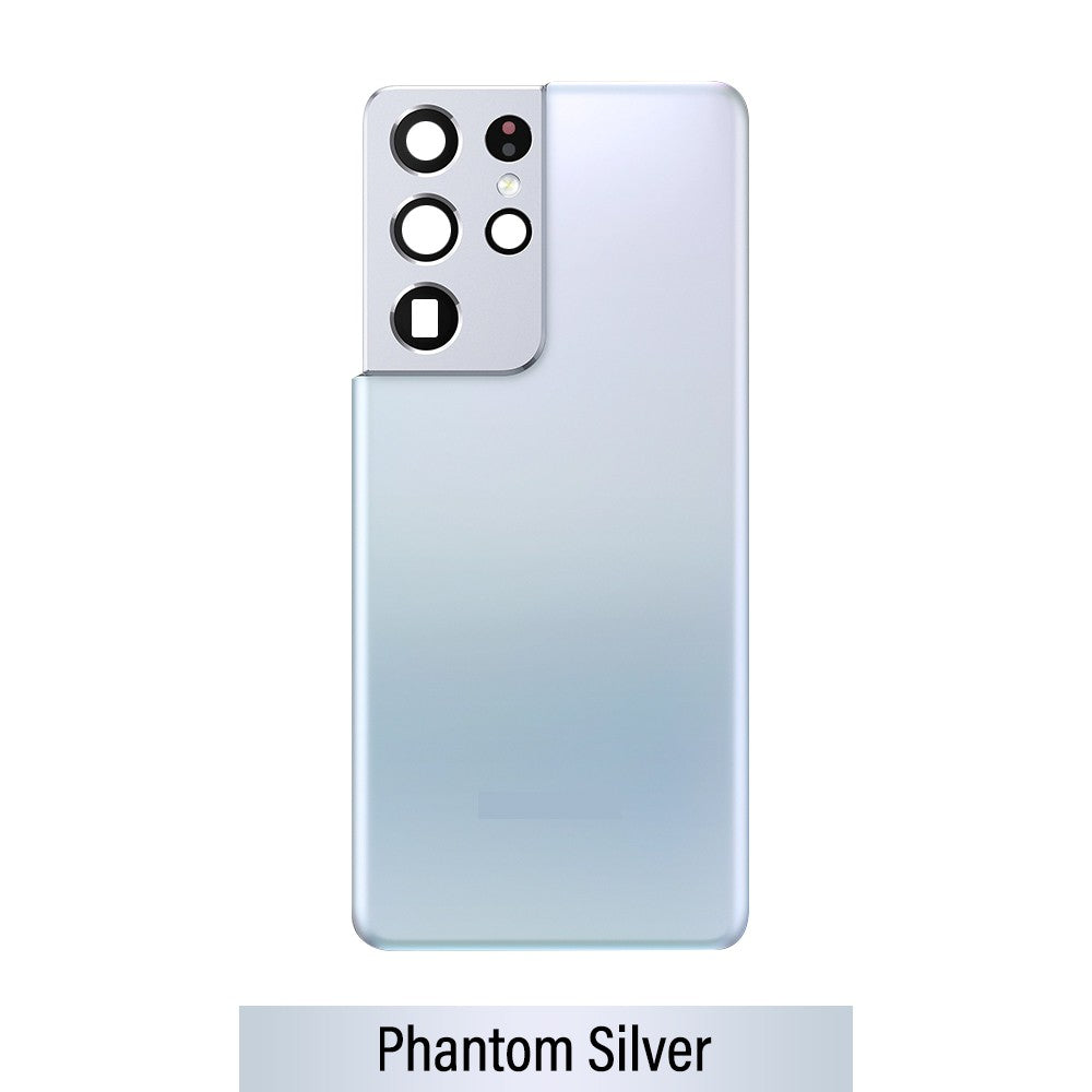 Red Rear Cover Glass For Samsung Galaxy S21 Ultra G998-Phantom Silver Red Rear Cover Glass For Samsung Galaxy S21 Ultra G998-Phantom Silver